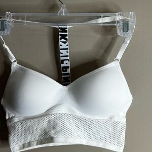 Pink by Victoria’s Secret white wireless bralette XS